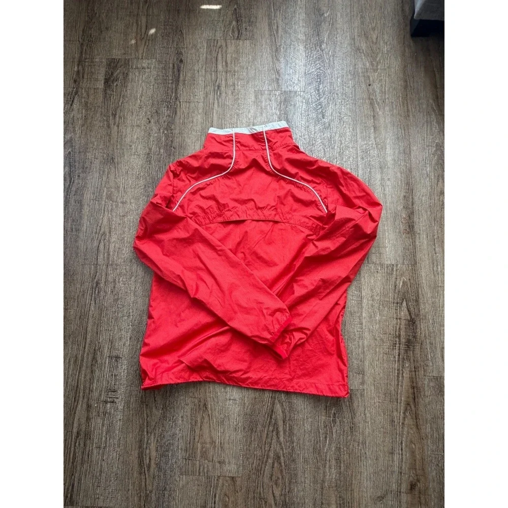 Nike Storm-FIT Mens Red Full Zip Windbreaker Jacket Mascot‎ Logo Large